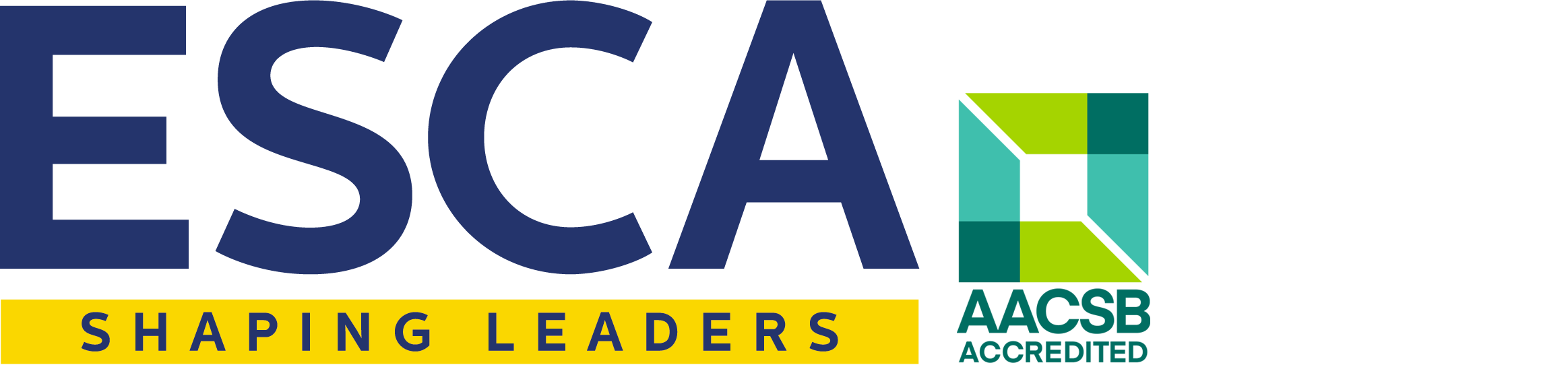 LOGO ESCA AACSB Bleu -
